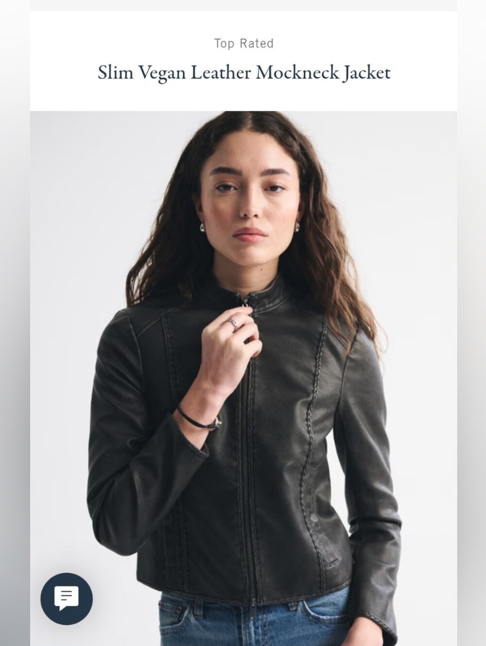 Abercrombie & Fitch Small/Black Zip Faux Leather Jacket